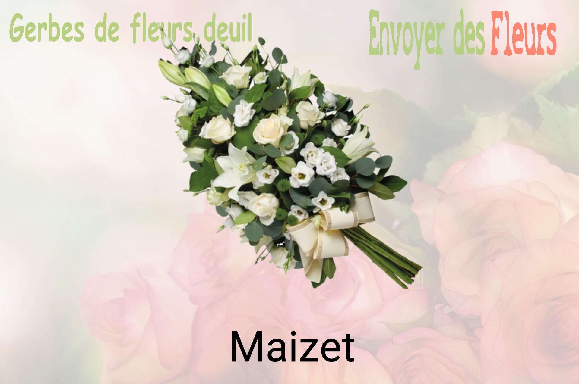 Gerbe de fleurs de deuil livrée à Maizet